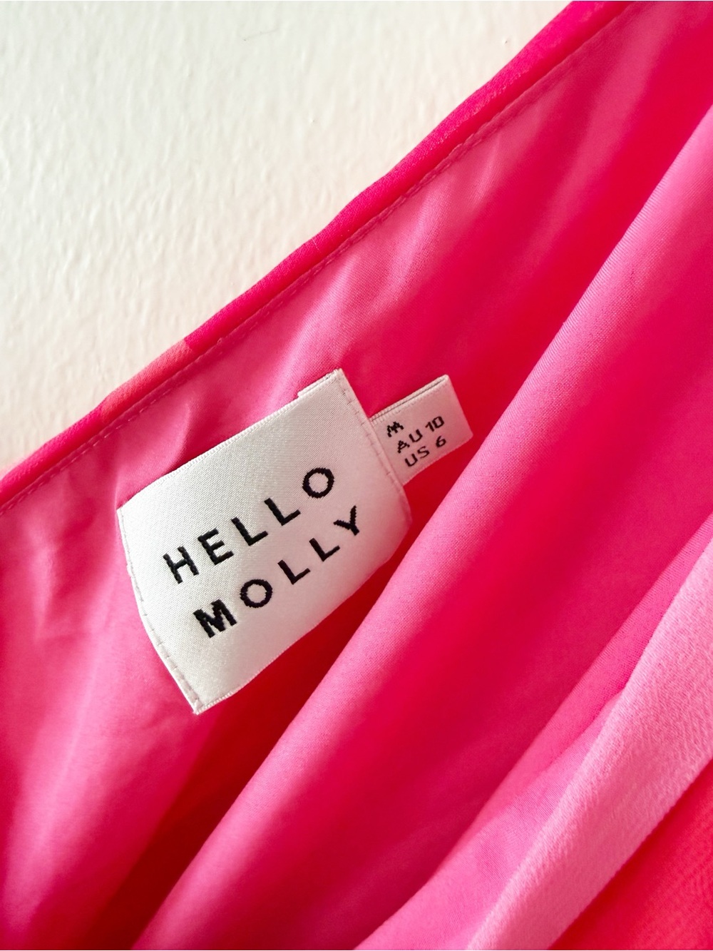 Hello Molly Hold My Drink Pink Pleated Cutout Mini Dress Size US 6 - Picture 6 of 8